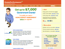 Tablet Screenshot of homeperformance.com